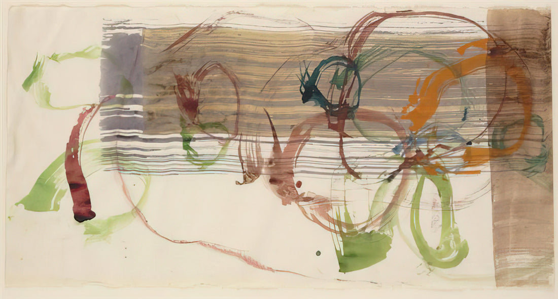 John Cage Lollipops: The Neo-Dada Artist's Visual Legacy in Art Prints - New River Watercolor, Series I, No. 3 - 1988 by John Cage