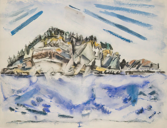 John Marin Prints: Capturing the American Landscape Through Modernist Watercolor - Island Ship’s Stern - 1934 by John Marin