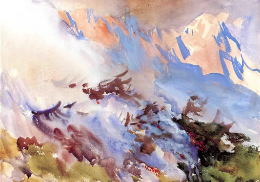 John Singer Sargent Lithographs: A Collector's Guide to the Master's Printmaking Legacy - Mountain Fire by John Singer Sargent