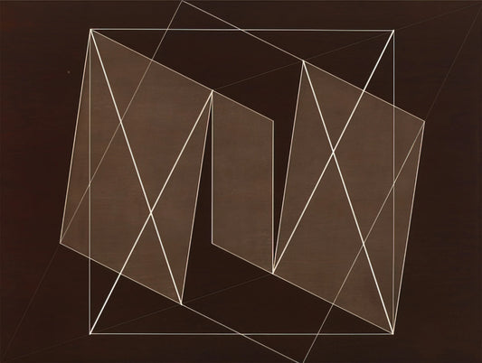 Josef Albers Canvas: Exploring the Master of Color Theory and Geometric Abstraction - TRANSFORMATION OF A SCHEME NO 19 1950 by Josef Albers
