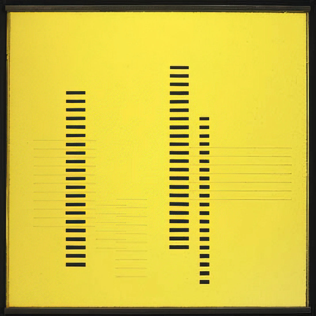 Josef Albers Framed Prints: A Collector's Guide to Geometric Abstraction - SKYSCRAPERS ON TRANSPARENT YELLOW 1929 by Josef Albers
