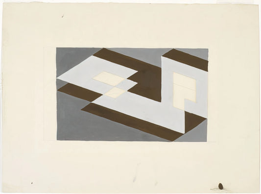 Josef Albers at Tate: Exploring the Master of Color Theory and Geometric Abstraction - STUDY FOR TENAYUCA 1938 by Josef Albers