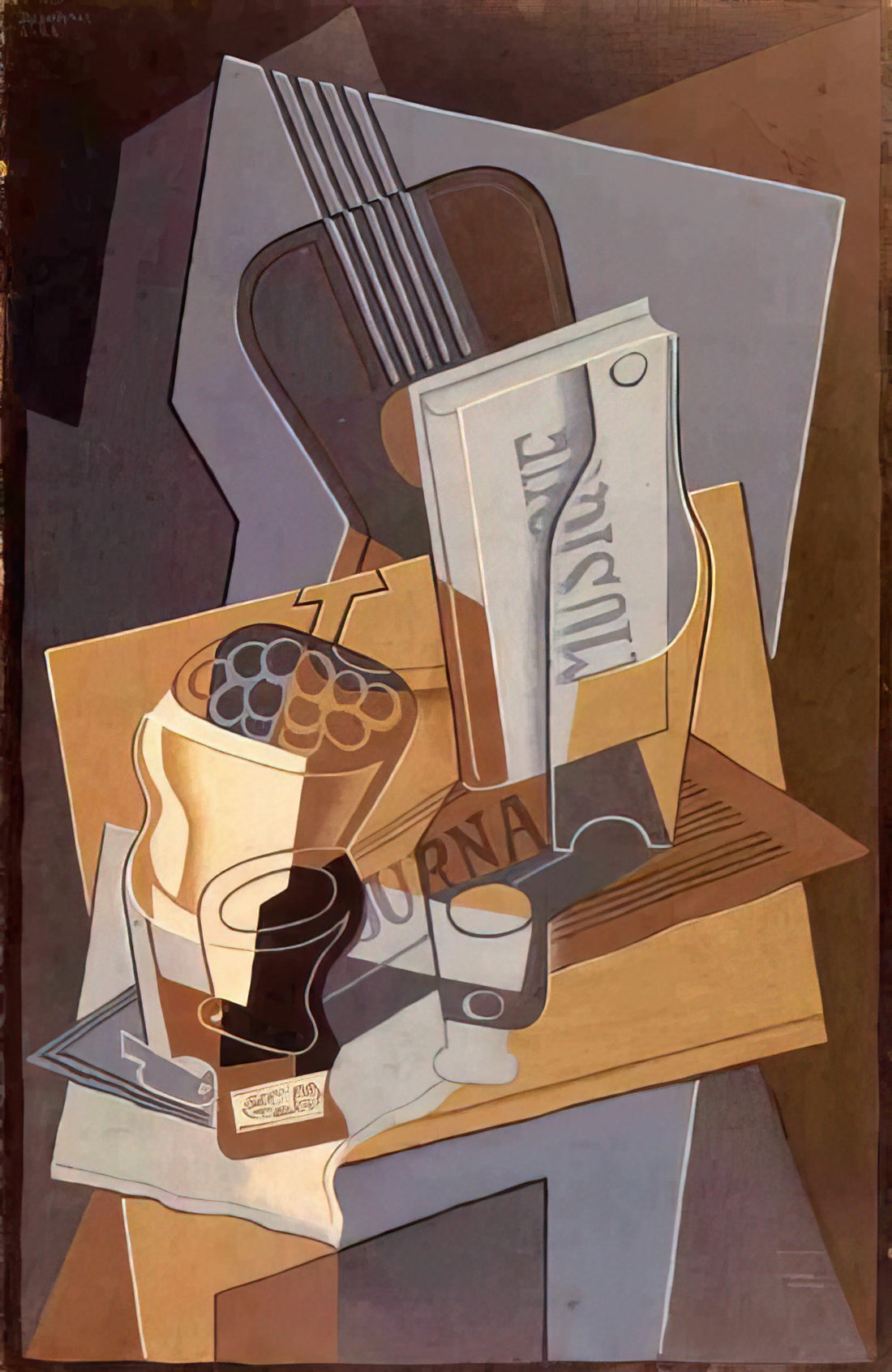 Juan Gris Cubism Paintings: A Masterclass in Precision and Poetic Harmony - THE BOOK OF MUSIC 1922 by Juan Gris