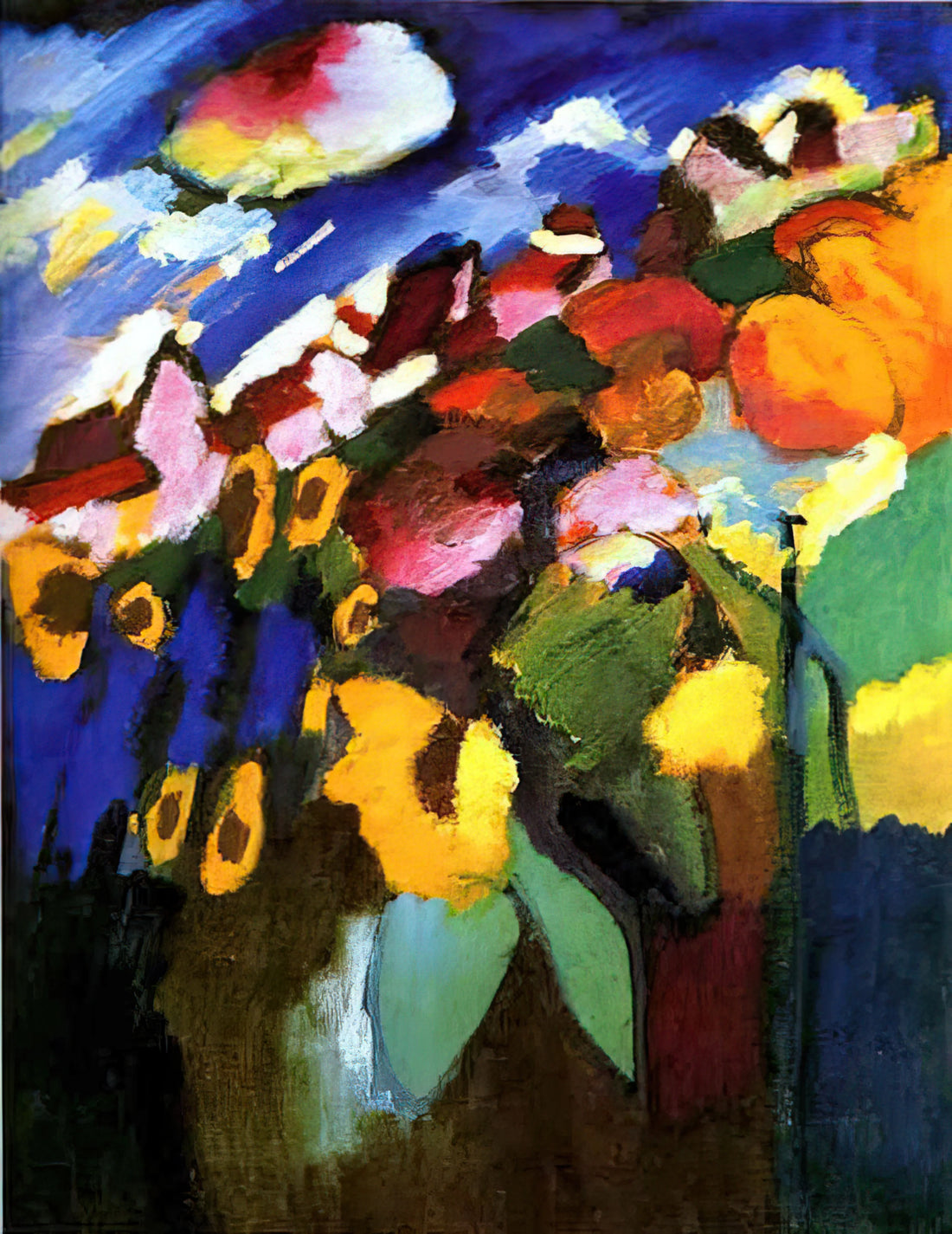 Kandinsky Apple Art: Decoding the Symbolism in Wassily Kandinsky's Abstract Masterpieces - MURNAU GARDEN 1909 by Wassily Kandinsky