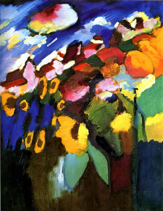 Kandinsky Apple Art: Decoding the Symbolism in Wassily Kandinsky's Abstract Masterpieces - MURNAU GARDEN 1909 by Wassily Kandinsky