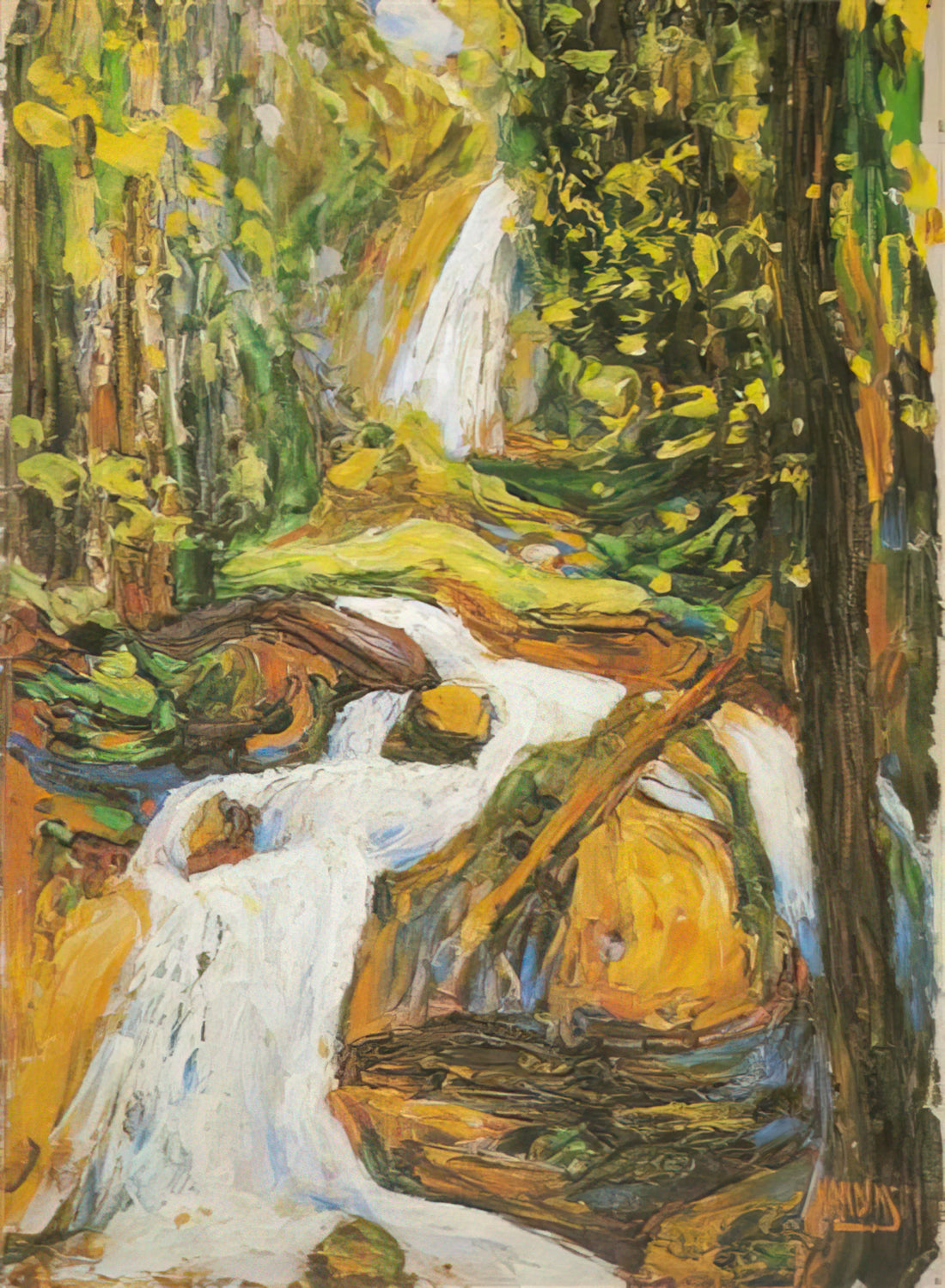 Kandinsky Canvas Prints: A Journey into Abstract Expressionism and Modern Decor - KOCHEL WATERFALL I by Wassily Kandinsky