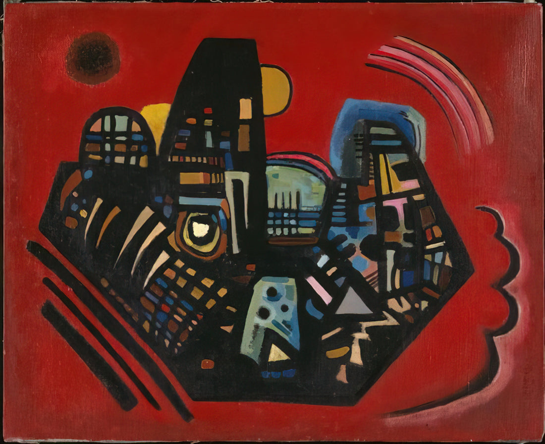 Kandinsky Framed Prints: A Curator's Guide to Owning Abstract Masterpieces - BLACK RED 1928 by Wassily Kandinsky