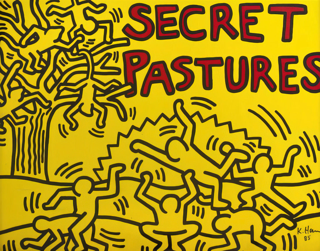 Keith Haring Barking Dog Print: Symbolism, Legacy & Collecting Guide - A POSTER FOR THE BILL T JONES AND ARNIE ZANE PERFORMANCE PIECE SECRET PASTURES 1984 by Keith Haring