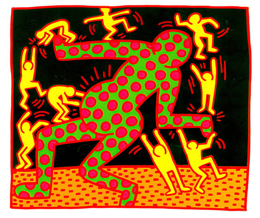 Keith Haring Dancing Flower: A Symbol of Joy, Movement, and Pop Art Legacy - UNTITLED 1983 2 by Keith Haring
