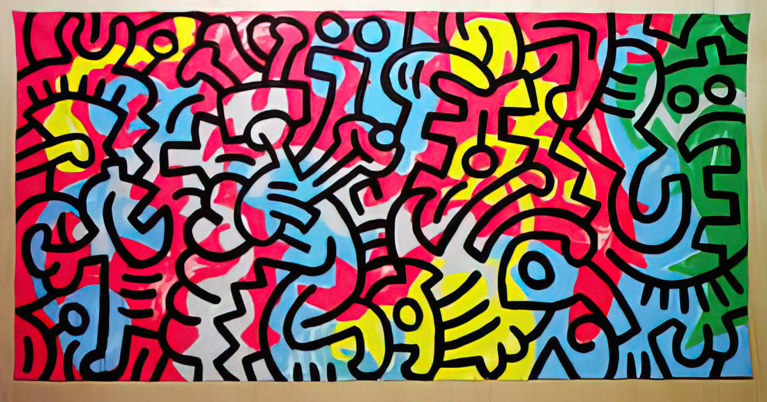 Keith Haring Into 84: The Explosive Year That Defined Pop Art Activism - UNTITLED 1987 by Keith Haring
