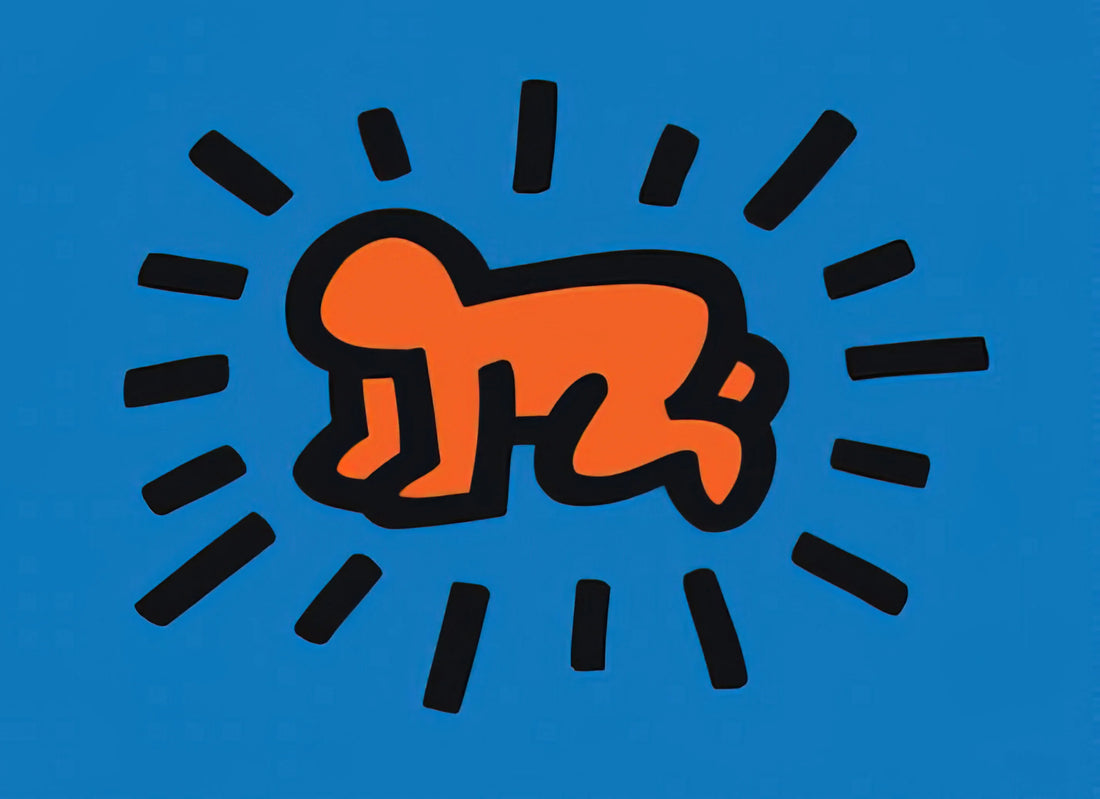 Keith Haring Meaningful Art: Decoding the Social Commentary in Iconic Pop Imagery - RADIANT BABY FROM ICONS SERIES 1990 by Keith Haring