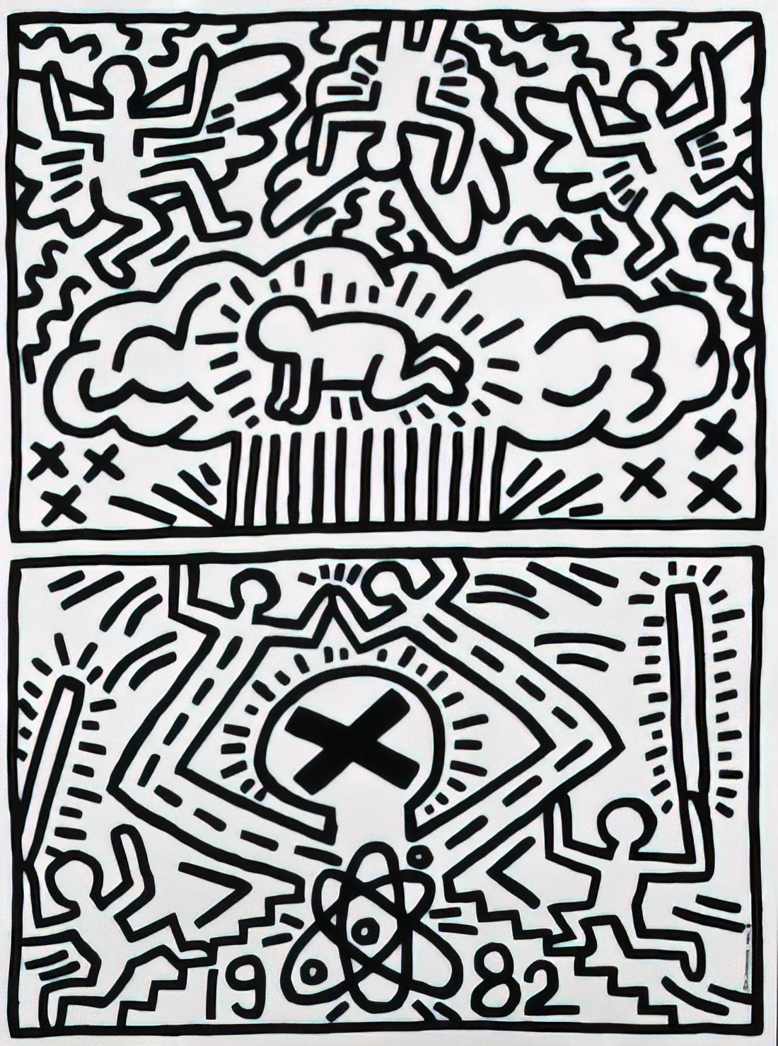 Keith Haring Pop Shop Poster: The Iconic Fusion of Street Art and Commerce - ANTI NUCLEAR RALLY 1982 by Keith Haring
