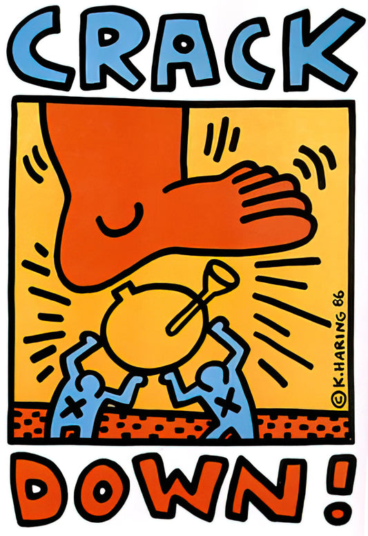Keith Haring: The Radiant Legacy of Street Art and Social Activism - CRACK DOWN 1986 by Keith Haring