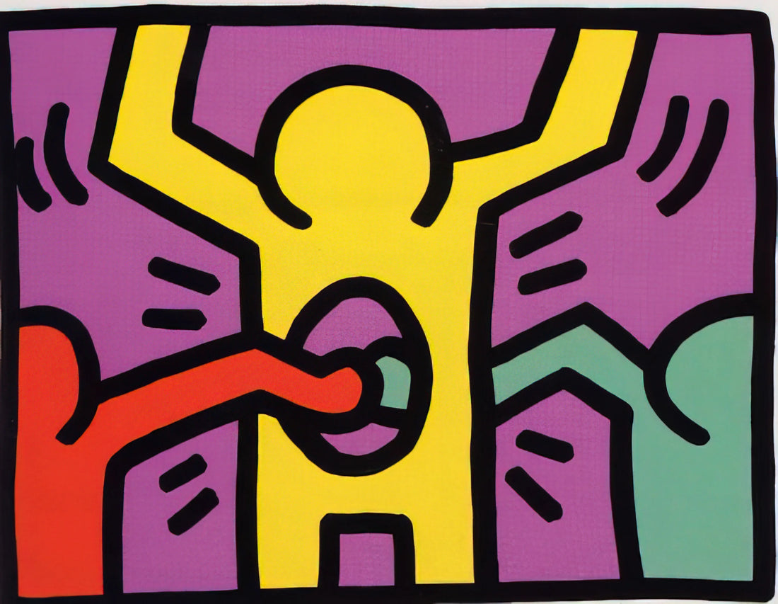 Keith Haring's DJ Dog Print: A Symbol of 1980s Street Art and Social Commentary - POP SHOP 1 1987 by Keith Haring