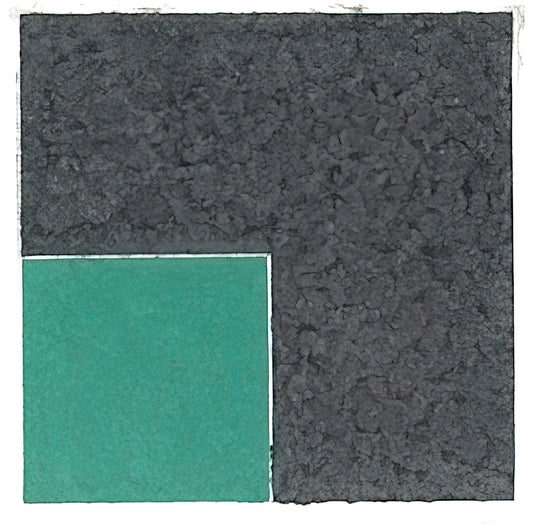 Kelly Beeman Art: The Contemporary Portraitist Redefining Fashion Illustration - Colored Paper Image XVIII  Green Square with Grey  by Ellsworth Kelly
