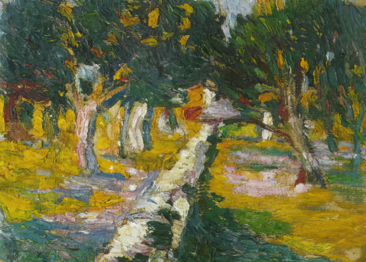 Kelvingrove Dali: The Surrealist Masterpiece in Glasgow's Cultural Heart - ORCHARD AT LLANE CADAQUES 1920 by Salvador Dali