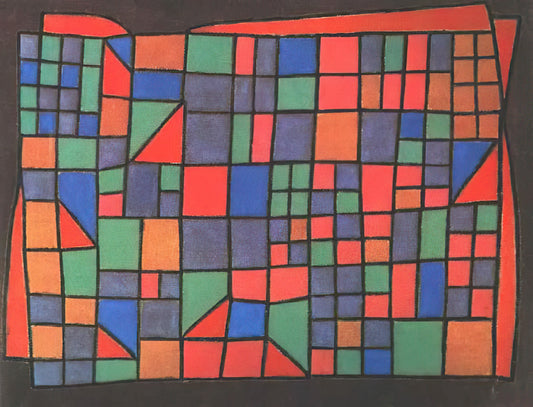 Klee Senecio: A Masterpiece of Modernist Abstraction and Botanical Symbolism - GLASS FACADE 1940 by Paul Klee