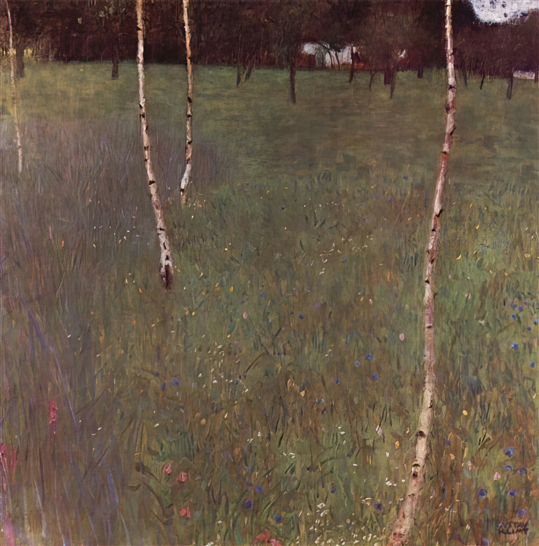 Klimt Replica: Understanding Museum-Quality Art Prints of Gustav Klimt's Masterpieces - FARMHOUSES WITH BIRCH TREES by Gustav Klimt