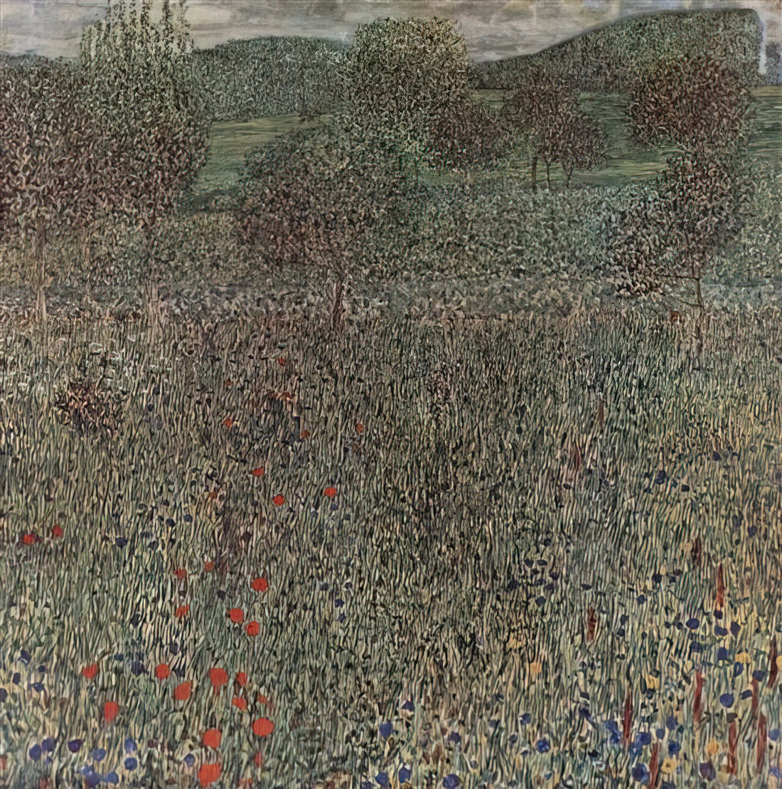 Klimt and Ernst: A Study in Contrasts Between Vienna Secession and Surrealist Innovation - BLOOMING FIELD by Gustav Klimt