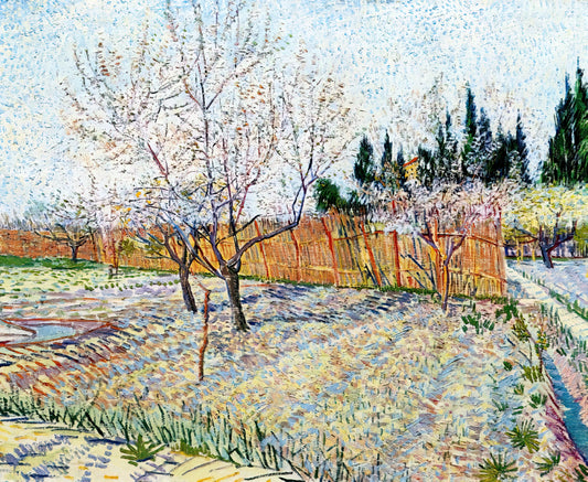 LEGO MOMA: Where Architectural Genius Meets Playful Innovation - Orchard with Peach Trees in Blossom by Vincent van Gogh