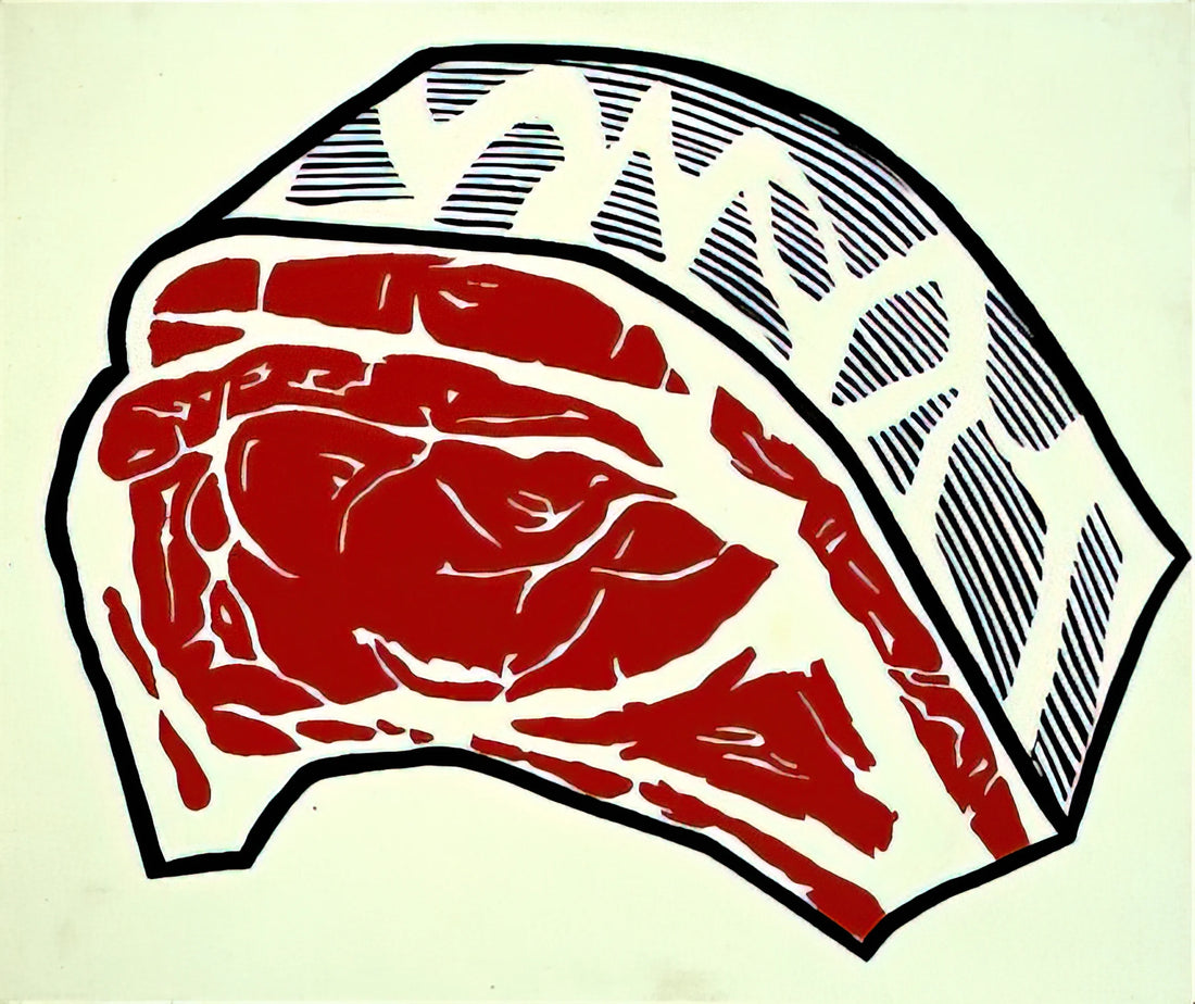 Large Lichtenstein Print: A Collector's Guide to Pop Art Scale and Impact - STANDING RIB 1962 by Roy Lichtenstein
