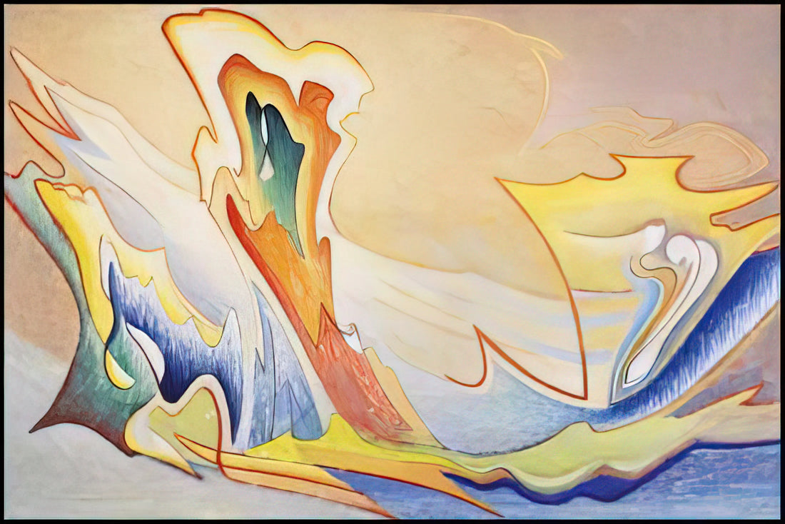 Lawren Harris Mountain Paintings: The Spiritual Geometry of Canada's Wilderness - LSH 134 - 1950 by Lawren Harris
