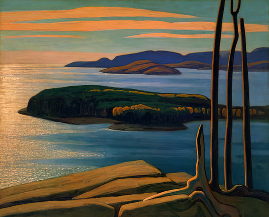 Lawren Harris Numbered Prints: A Collector's Guide to Authenticity and Value - Afternoon Sun, Lake Superior - 1924 by Lawren Harris