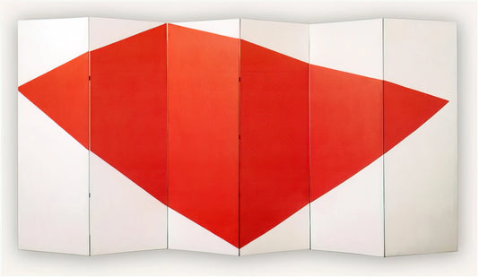 Leon Polk Smith Canvas: The Geometric Pioneer Who Redefined American Abstraction - Correspondence Red-White, side B - 1966 by Leon Polk Smith