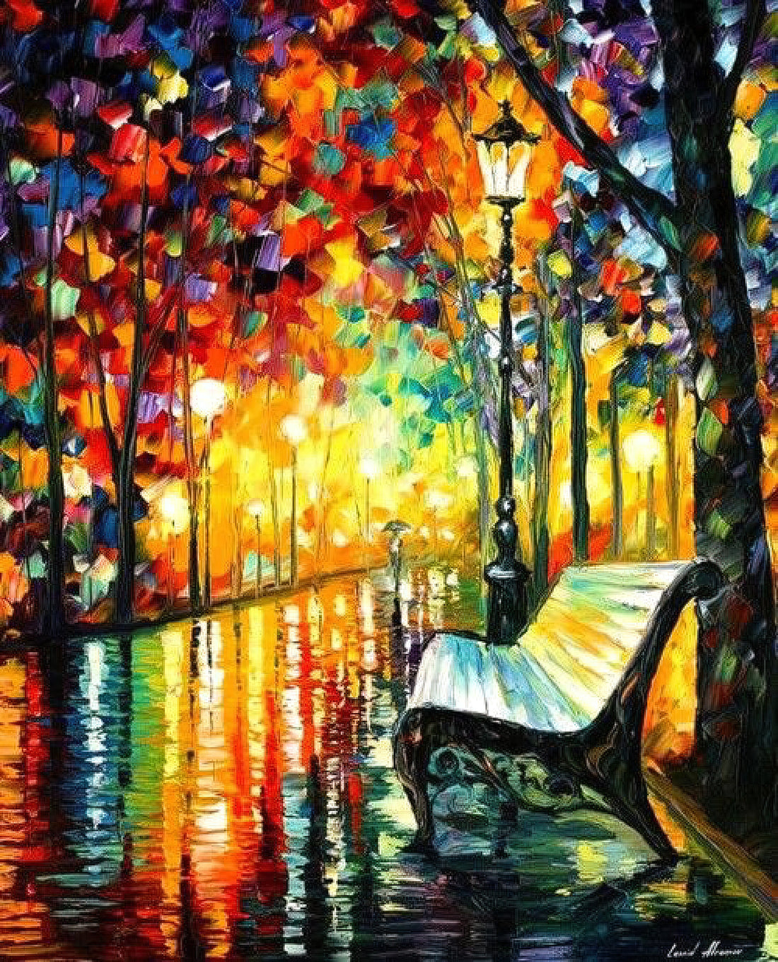 Leonid Afremov Amsterdam: A Vibrant Ode to the City of Canals - Leonid Afremov by Leonid Afremov