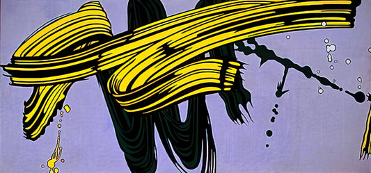 Lichtenstein Blonde Waiting: Decoding the Iconic Pop Art Masterpiece - YELLOW AND GREEN BRUSHSTROKES 1966 by Roy Lichtenstein