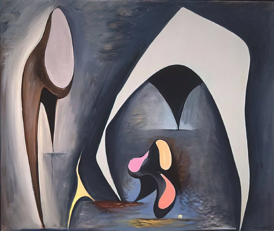 Lorser Feitelson Reproduction: A Guide to Acquiring Museum-Quality Prints of a Hard-Edge Pioneer - Magical Forms - 1945 by Lorser Feitelson