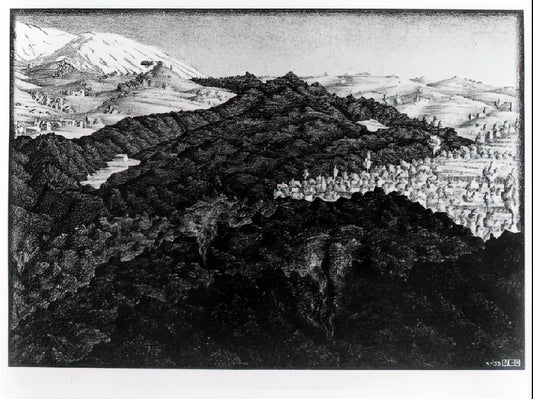 M.C. Escher Framed: A Collector's Guide to Displaying Impossible Worlds - LAVA FLOW FROM ETNA by MC Escher