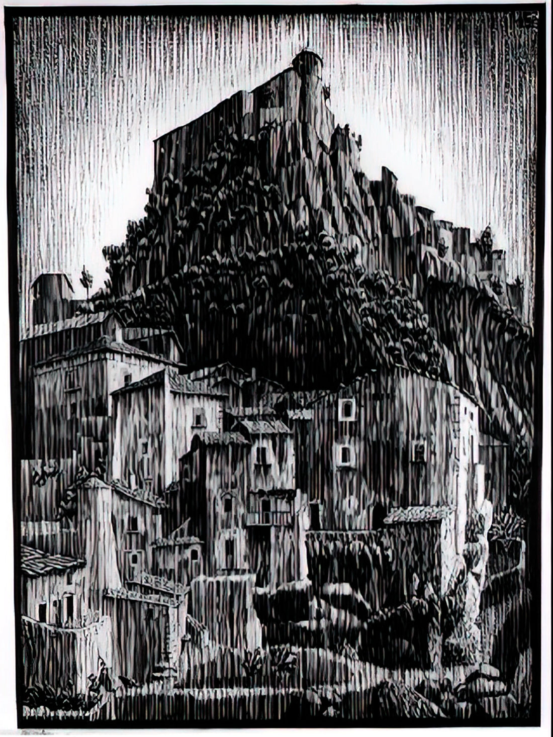 M.C. Escher Originals: The Art, Legacy, and Collector's Guide to His Masterpieces - CERRO AL VOLTURNO ABRUZZI JANUARY 1930 1930 by MC Escher