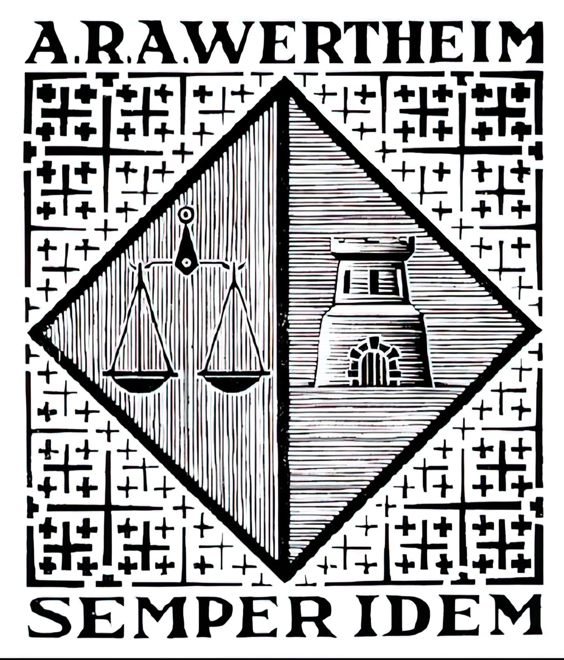 M.C. Escher Stairs Print: A Journey into Impossible Architecture and Visual Paradox - BOOKPLATE A R A WERTHEIM by MC Escher