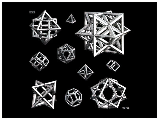 MC Escher Alien: Exploring the Otherworldly Mathematics and Mind-Bending Art of Maurits Cornelis Escher - STUDY FOR STARS by MC Escher