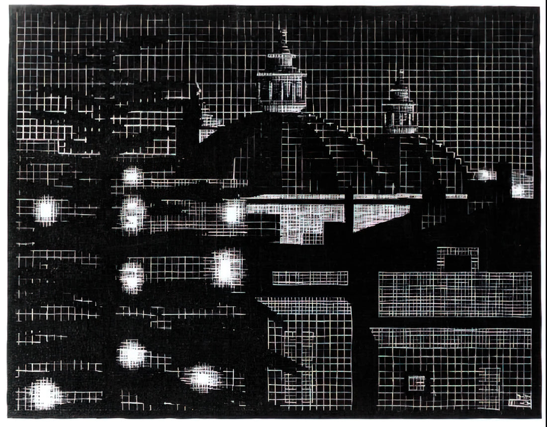 MC Escher Black and White: The Mathematical Poetry of Impossible Worlds - NOCTURNAL ROME 5 by MC Escher