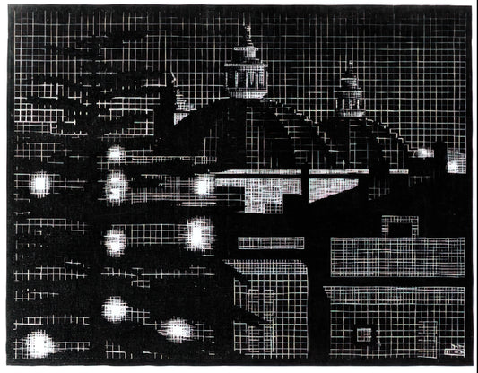 MC Escher Black and White: The Mathematical Poetry of Impossible Worlds - NOCTURNAL ROME 5 by MC Escher