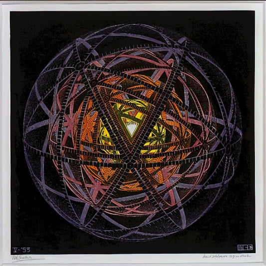 MC Escher Original for Sale: A Collector's Guide to Authentic Prints - CONCENTRIC RINDS COLOUR by MC Escher