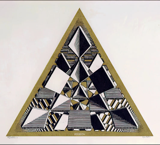 MC Escher at the Chrysler Museum: A Journey Through Mathematical Art and Optical Illusions - THREE INTERSECTING PLANES COLOUR by MC Escher
