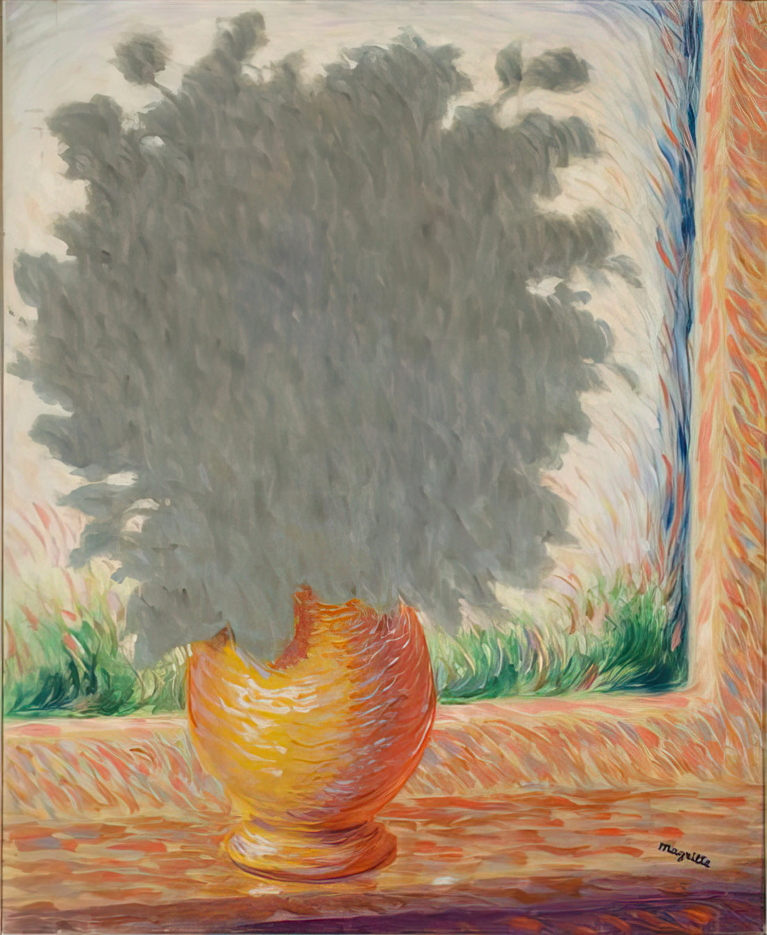 Magritte Art Prints: Surrealist Masterpieces for Your Collection - LIGHTNING 1944 by Rene Magritte