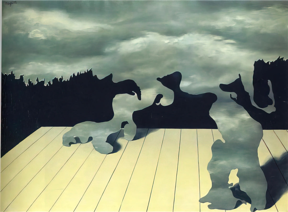 Magritte Art Prints: Surrealist Masterpieces for Your Collection - THE MUSCLES OF THE SKY 1927 by Rene Magritte