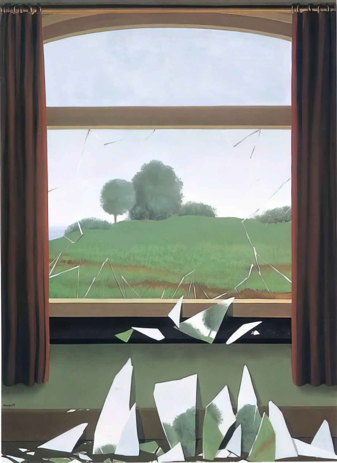 Magritte Prints for Sale: A Curator's Guide to Acquiring Surrealist Masterpieces - THE KEY TO THE FIELDS 1936 by Rene Magritte