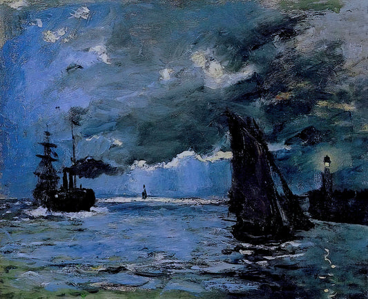Maison et Jardin de Claude Monet Poster: Bringing Giverny's Magic to Your Home - Seascape, Night Effect by claude monet