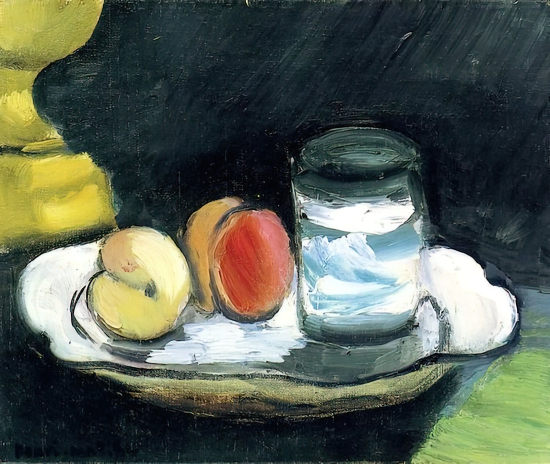 Marguerite Matisse: The Artist's Daughter and Her Encounter with the Gestapo - STILL LIFE PEACHES AND GLASS 1916 by Henri Matisse