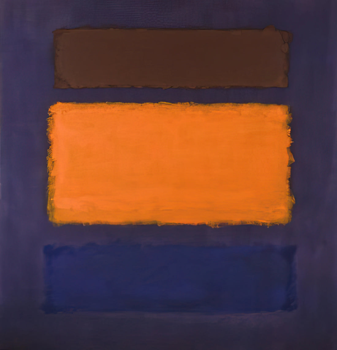 Mark Rothko No. 12: A Deep Dive into the Artist's Signature Color Field Masterpiece - Brown, Orange, Blue on Maroon - c.1963  United States by Mark Rothko