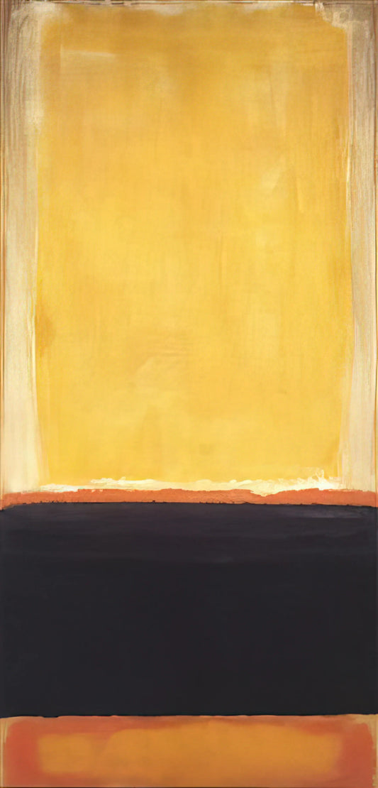 Mark Rothko No. 16: A Deep Dive into the Artist's Signature Color Field Masterpiece - Yellow, Charcoal, Brown - 1953 by Mark Rothko
