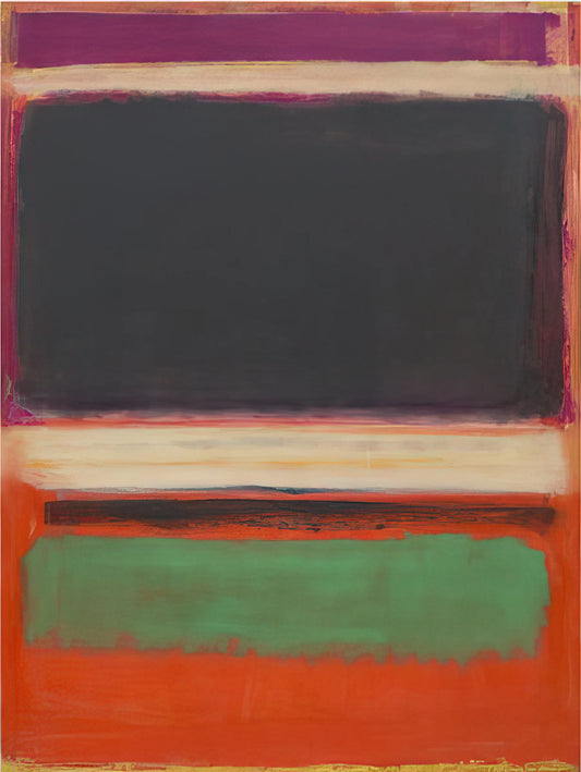 Mark Rothko Orange Painting: A Journey into Color, Emotion, and Abstract Expressionism - No.3No.13 Magenta, Black, Green on Orange - 1949 by Mark Rothko
