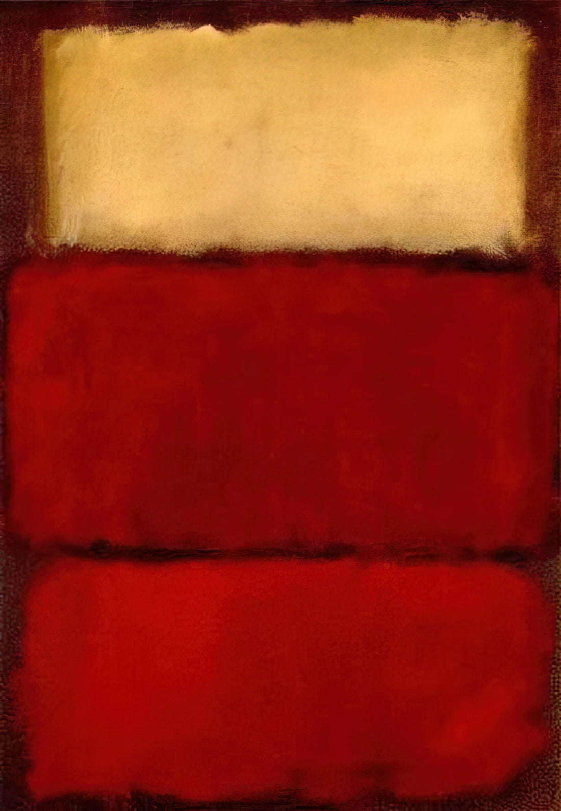 Mark Rothko Painting Blue and Yellow: An Expert Analysis of Color Field Transcendence - Red - 1964 by Mark Rothko
