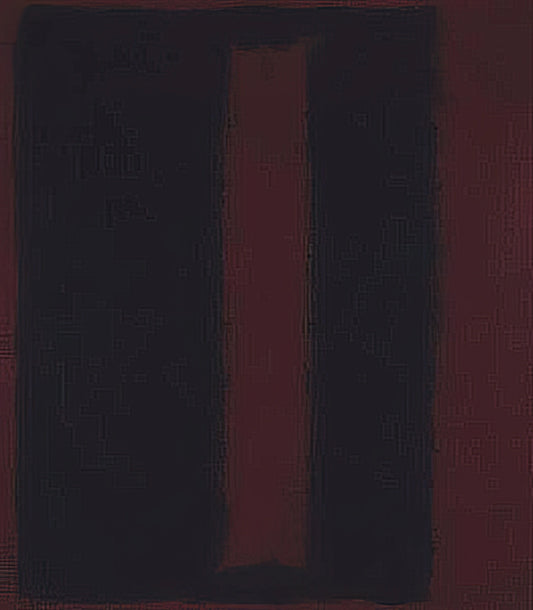 Mark Rothko Watercolor: The Ethereal Origins of an Abstract Master - Black on Maroon - 1959 by Mark Rothko