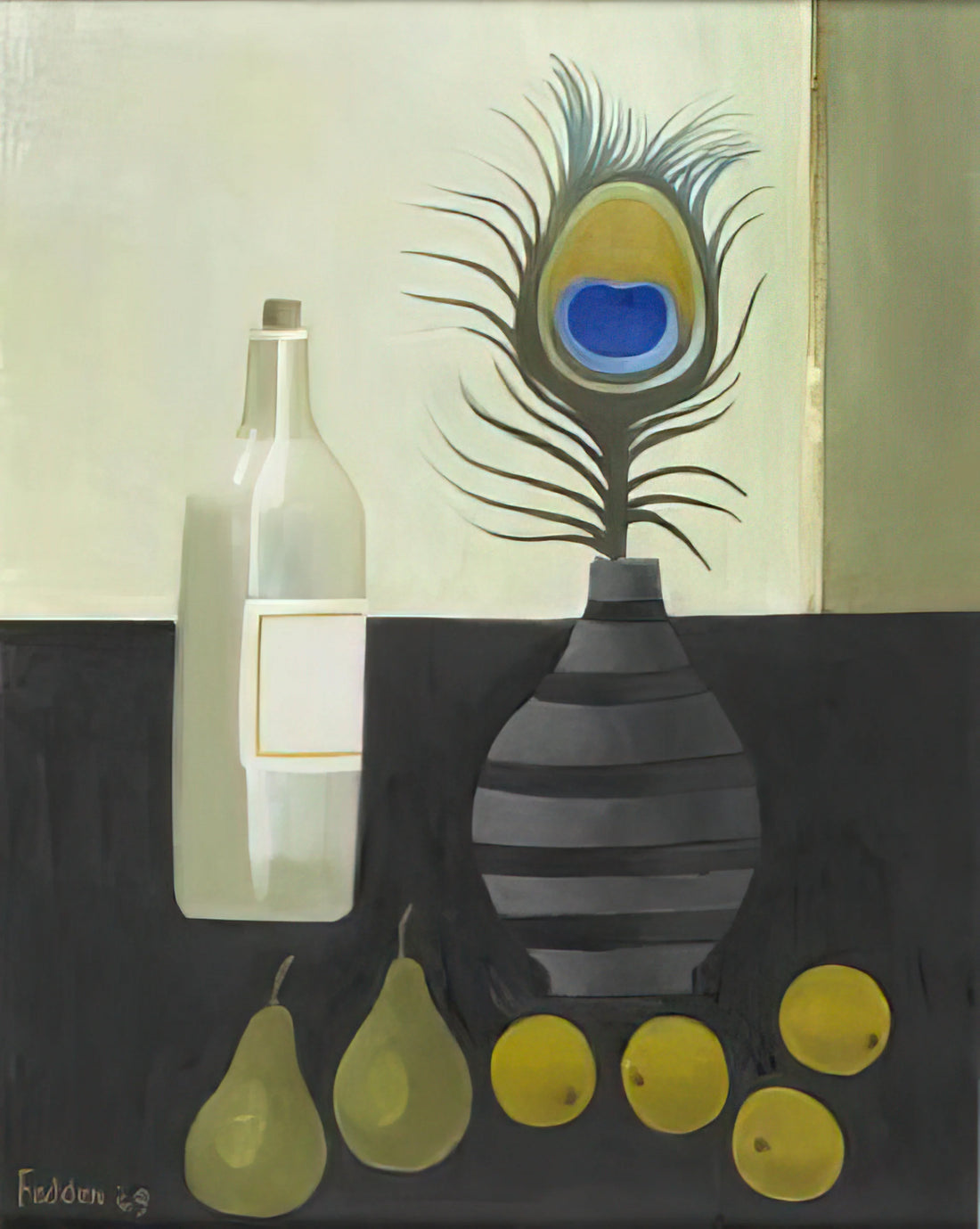 Mary Fedden Original Prints: A Collector's Guide to Her Joyful Modernist Art - Peacock Feather Still Life - 2009 by Mary Fedden
